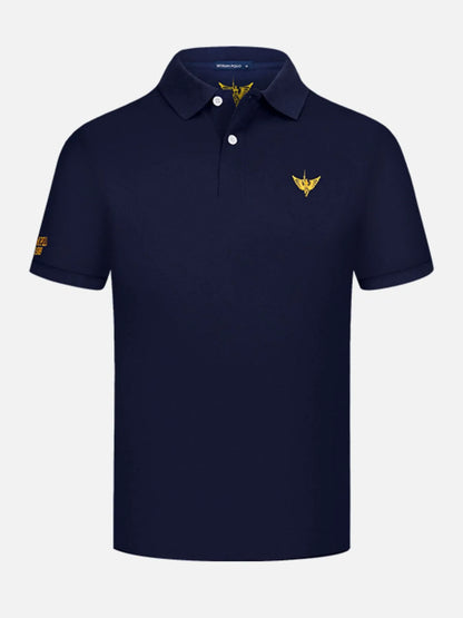 Men's Collared Neck Short Sleeve Polo Shirt - Navy