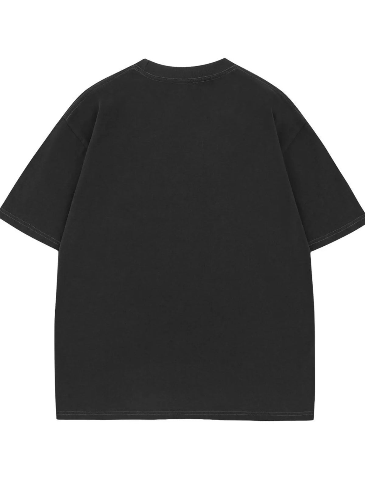Men's Graphic Round Neck Oversized T-Shirt – men's bold Y2K streetwear graphic tee, product image 2