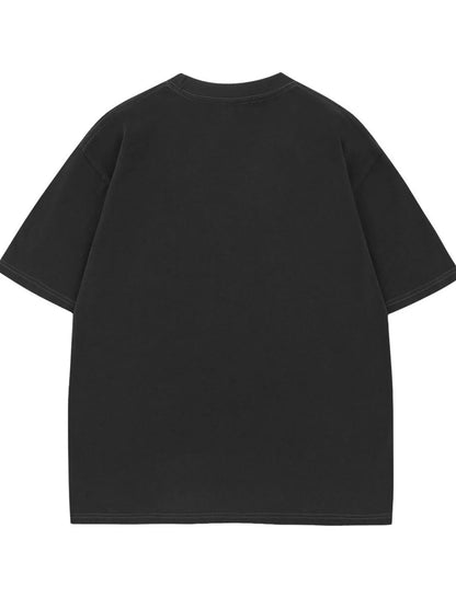 Men's Graphic Round Neck Oversized T-Shirt – men's bold Y2K streetwear graphic tee, product image 2