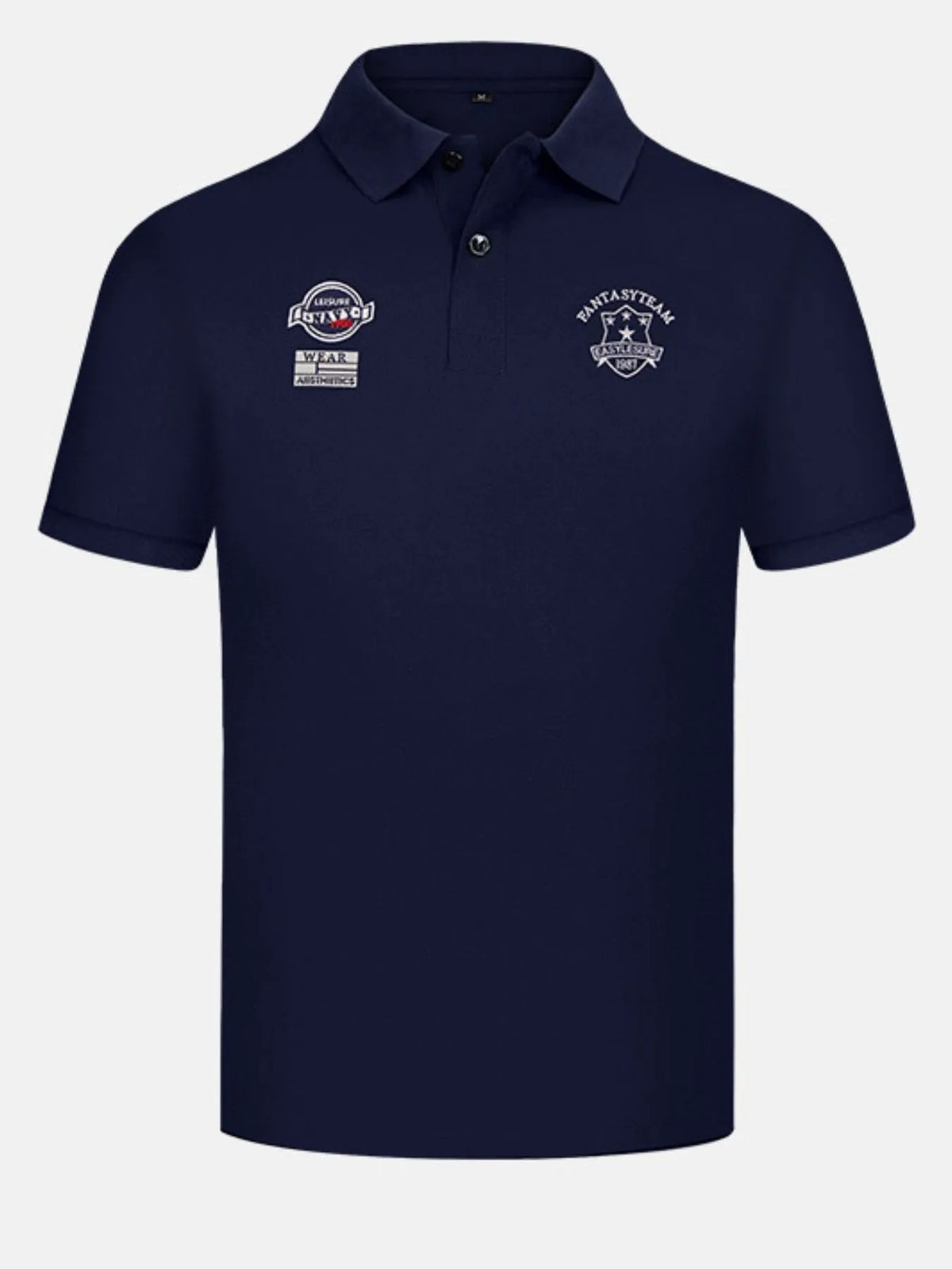 Men's Collared Neck Short Sleeve Polo Shirt - White