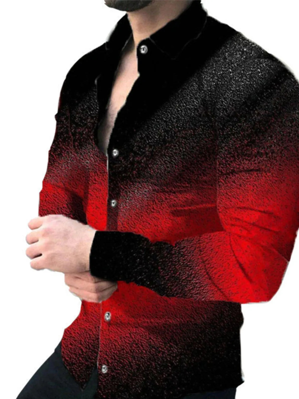 Men's Printed Button-Down Shirt | DCDesigns