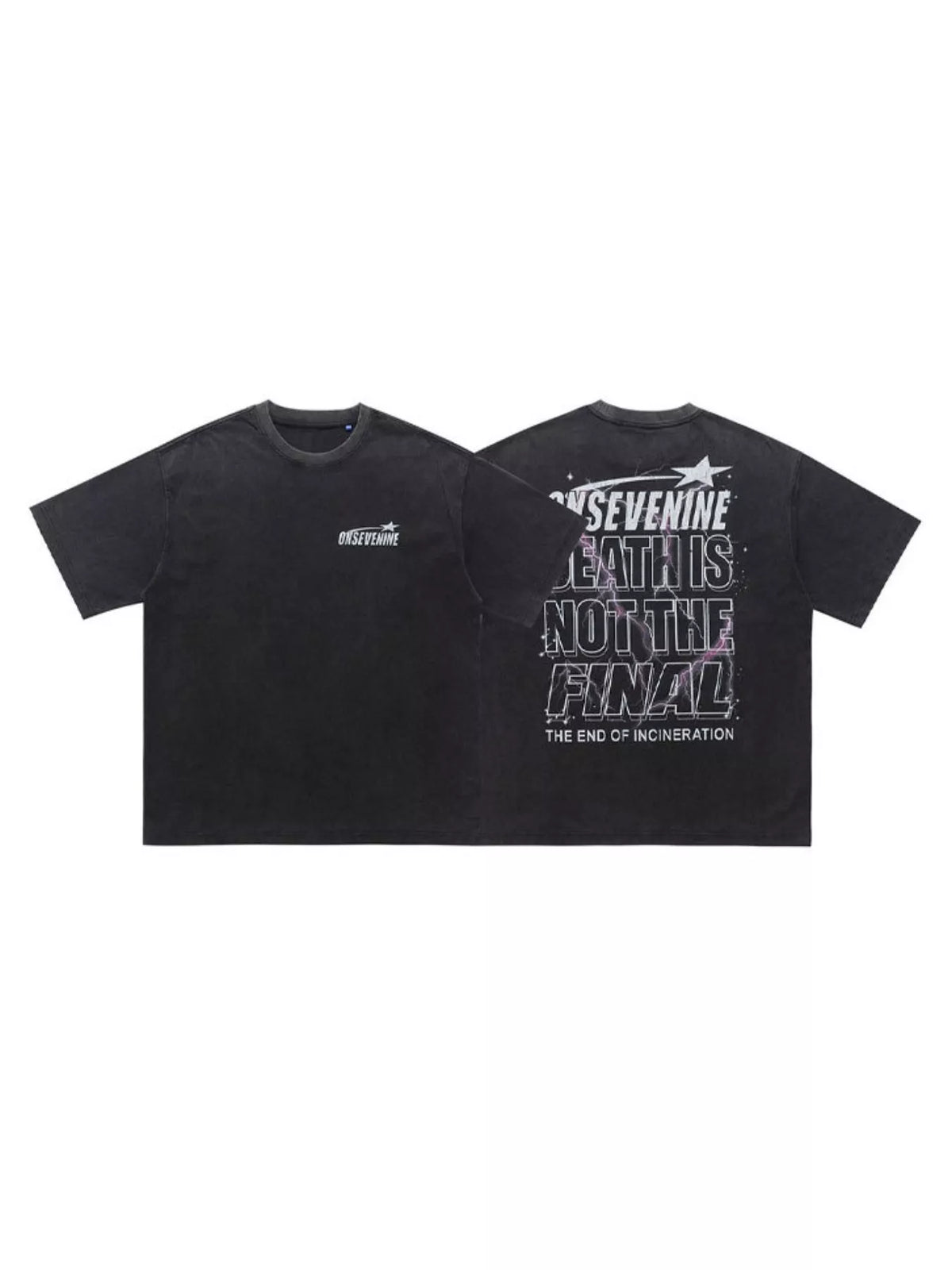 Men's Vintage Washed oversized graphic T-shirt – men's bold Y2K streetwear graphic tee, product image 5