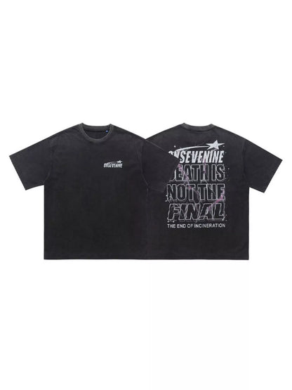 Men's Vintage Washed oversized graphic T-shirt – men's bold Y2K streetwear graphic tee, product image 5