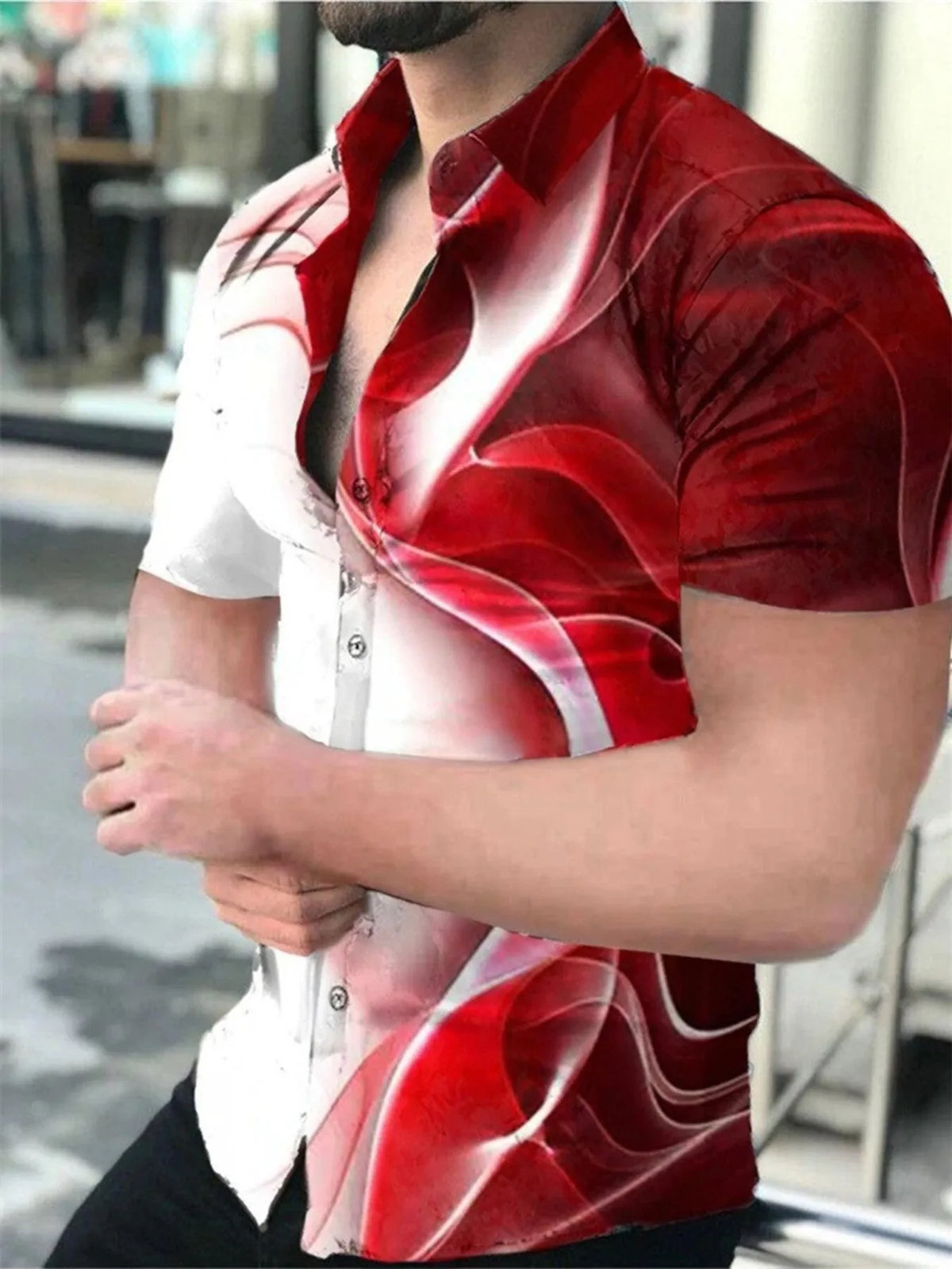 Men's Printed Short Sleeve Shirt | DCDesigns