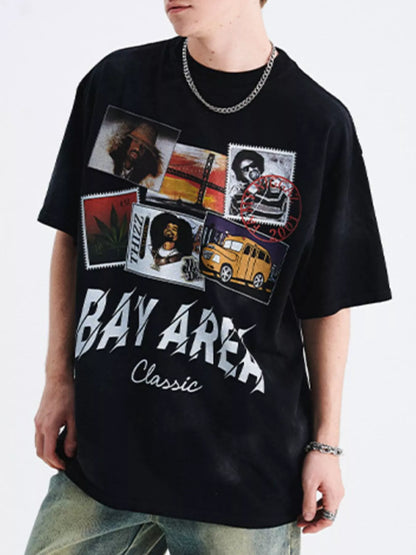 Men's oversized Men's Graphic Short Sleeve T-Shirt – men's bold Y2K streetwear graphic tee, product image 3