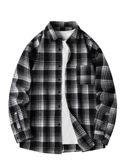 Men's Plaid Long Sleeve Shirt | DCDesigns