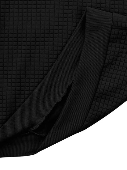 Men's Full Size Drawstring Contrast Shoulder Panels Hoodie Plus Size - DCDesigns mens casual hoodie product view