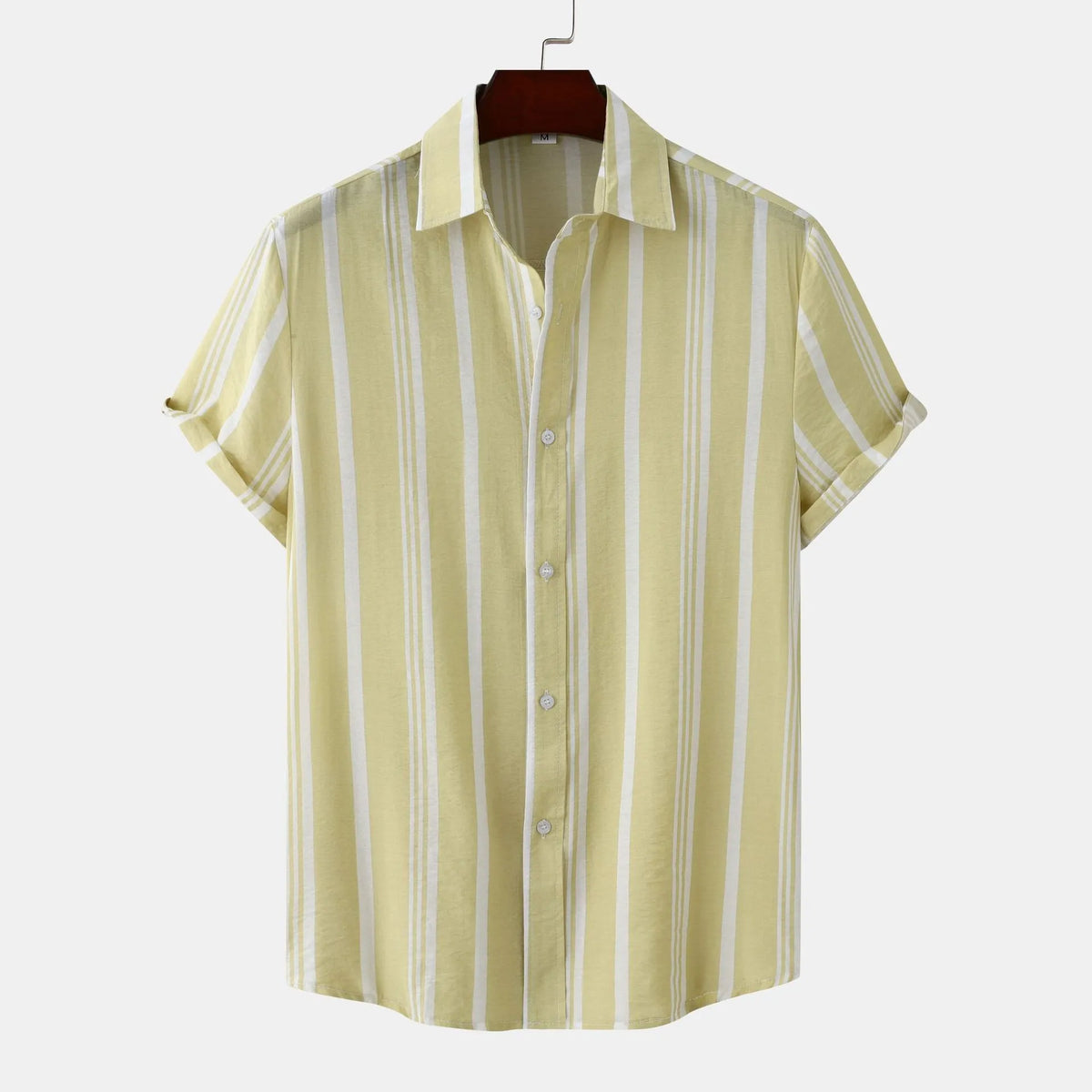 Men's Striped Short Sleeve Button-Down Shirt | DCDesigns