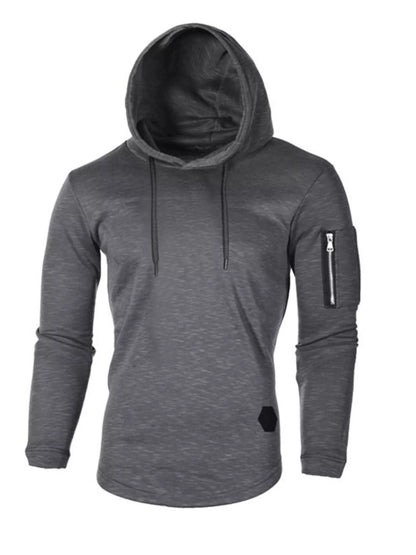 Men's Plus Size Casual Slim Fit Long Sleeve Hoodie - DCDesigns mens casual hoodie product view