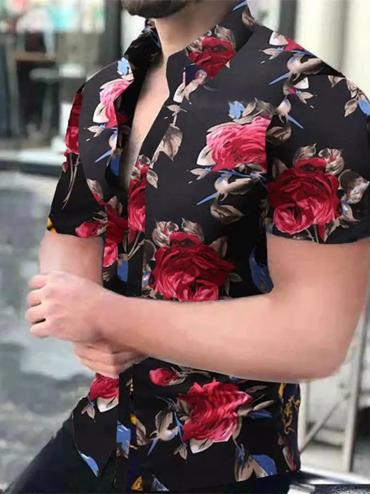 Men's Printed Short Sleeve Shirt | DCDesigns