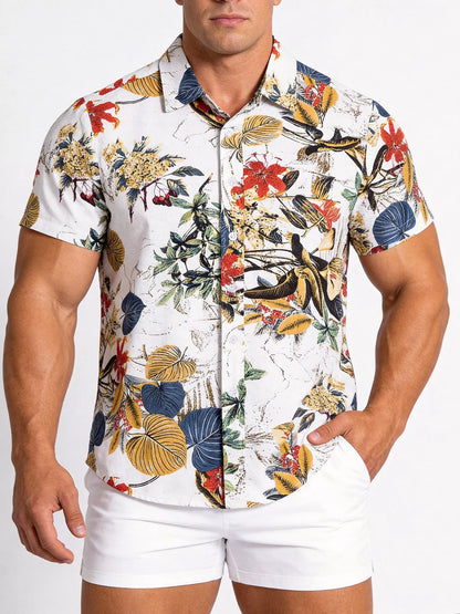 Men's Printed Button-Up Shirt | DCDesigns