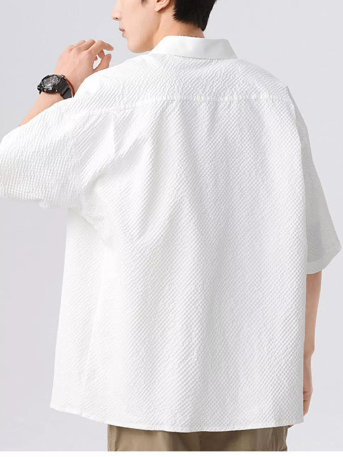Men's Textured Short Sleeve Shirt | DCDesigns
