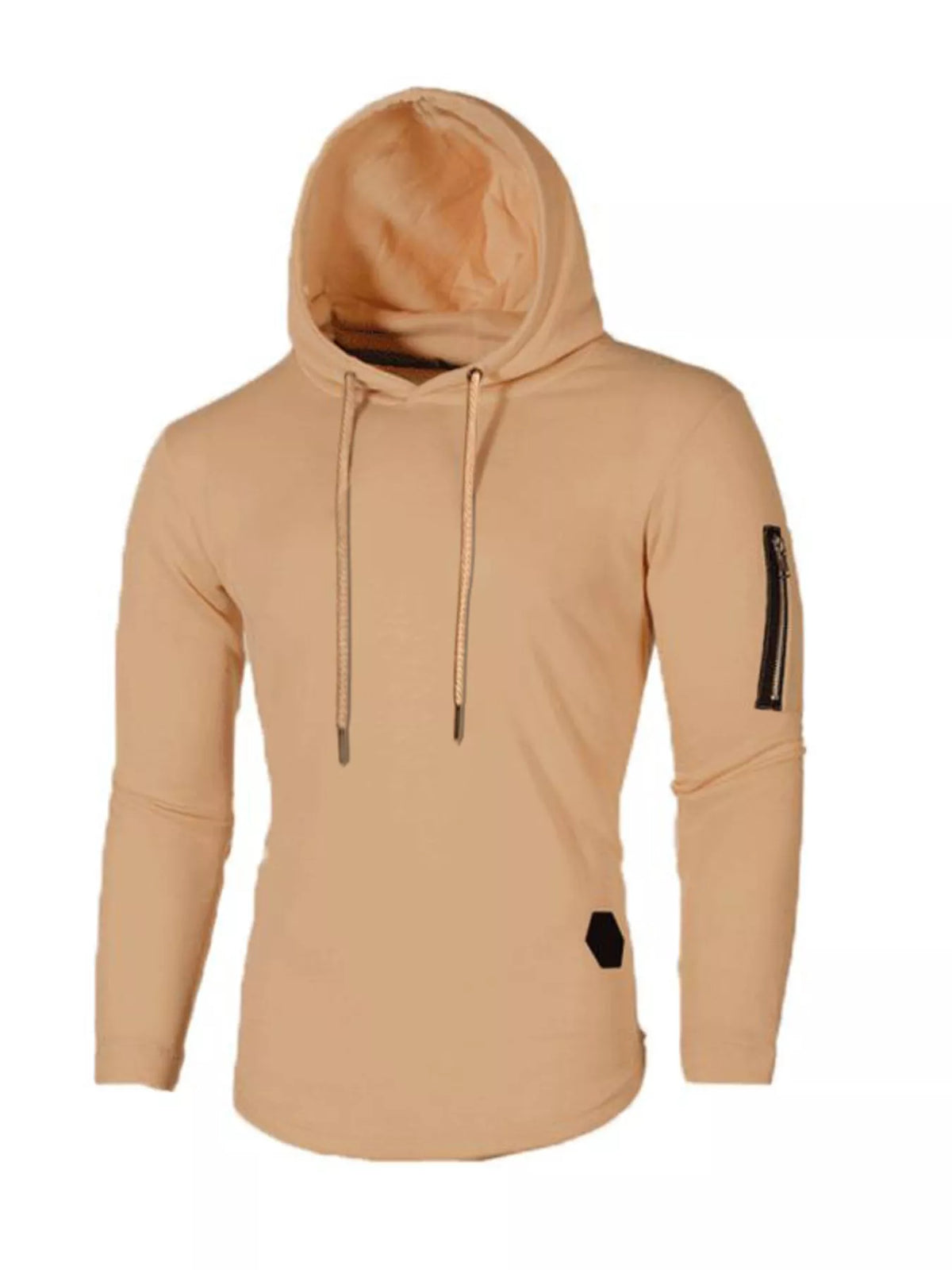Men's Plus Size Casual Slim Fit Long Sleeve Hoodie - DCDesigns mens casual hoodie product view
