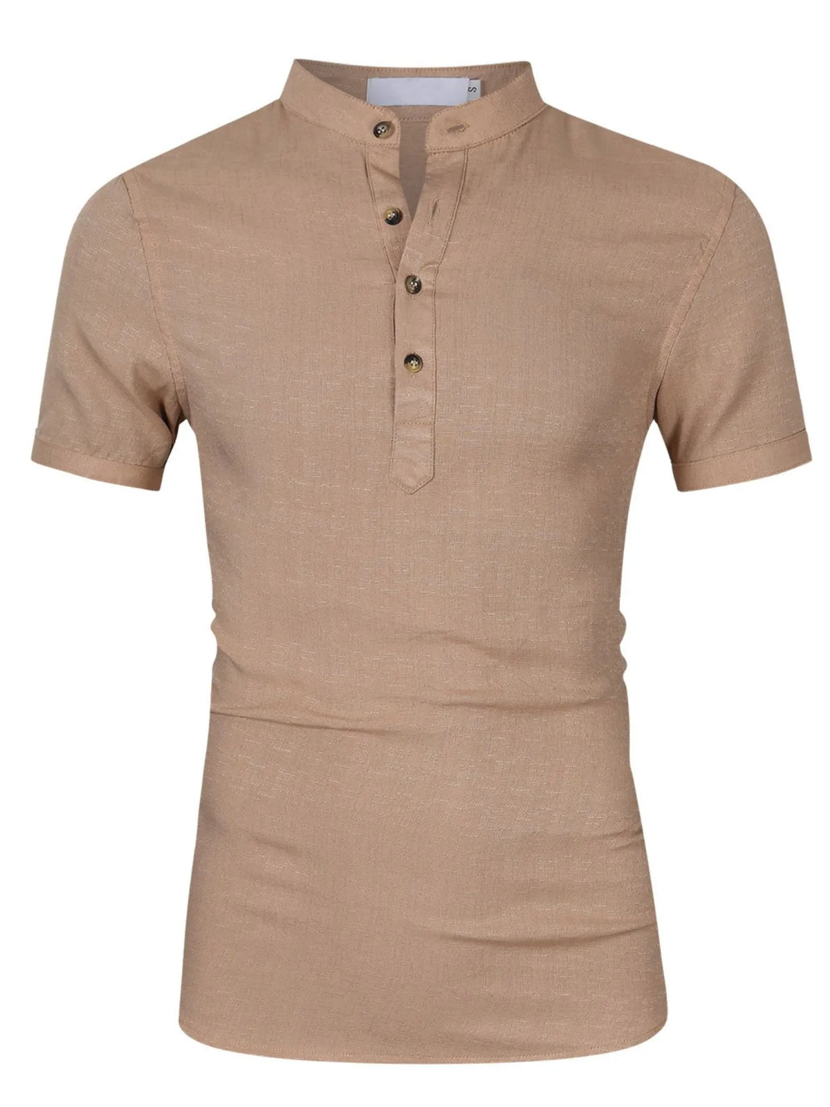 Men's Collar Neck Short Sleeve Polo Shirt - White