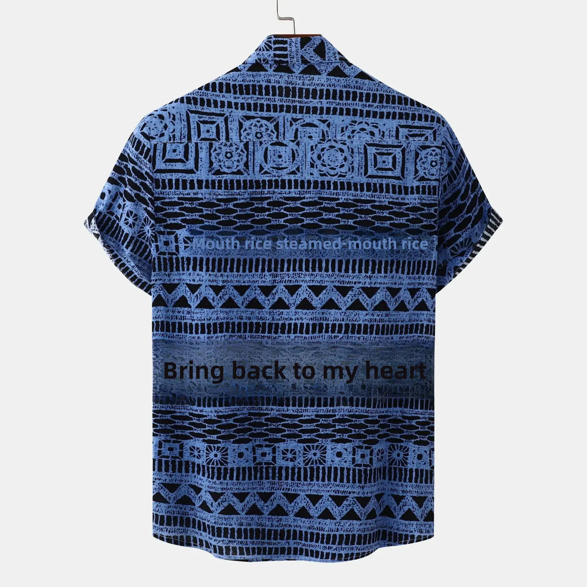 Men's Printed Button-Up Short Sleeve Shirt | DCDesigns