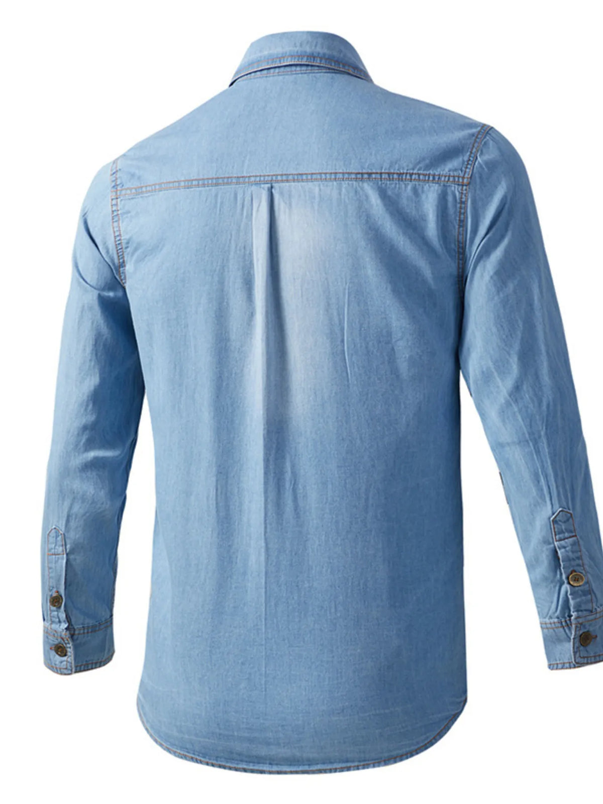 Men's Vintage Wash Long Sleeve Denim Shirt | DCDesigns