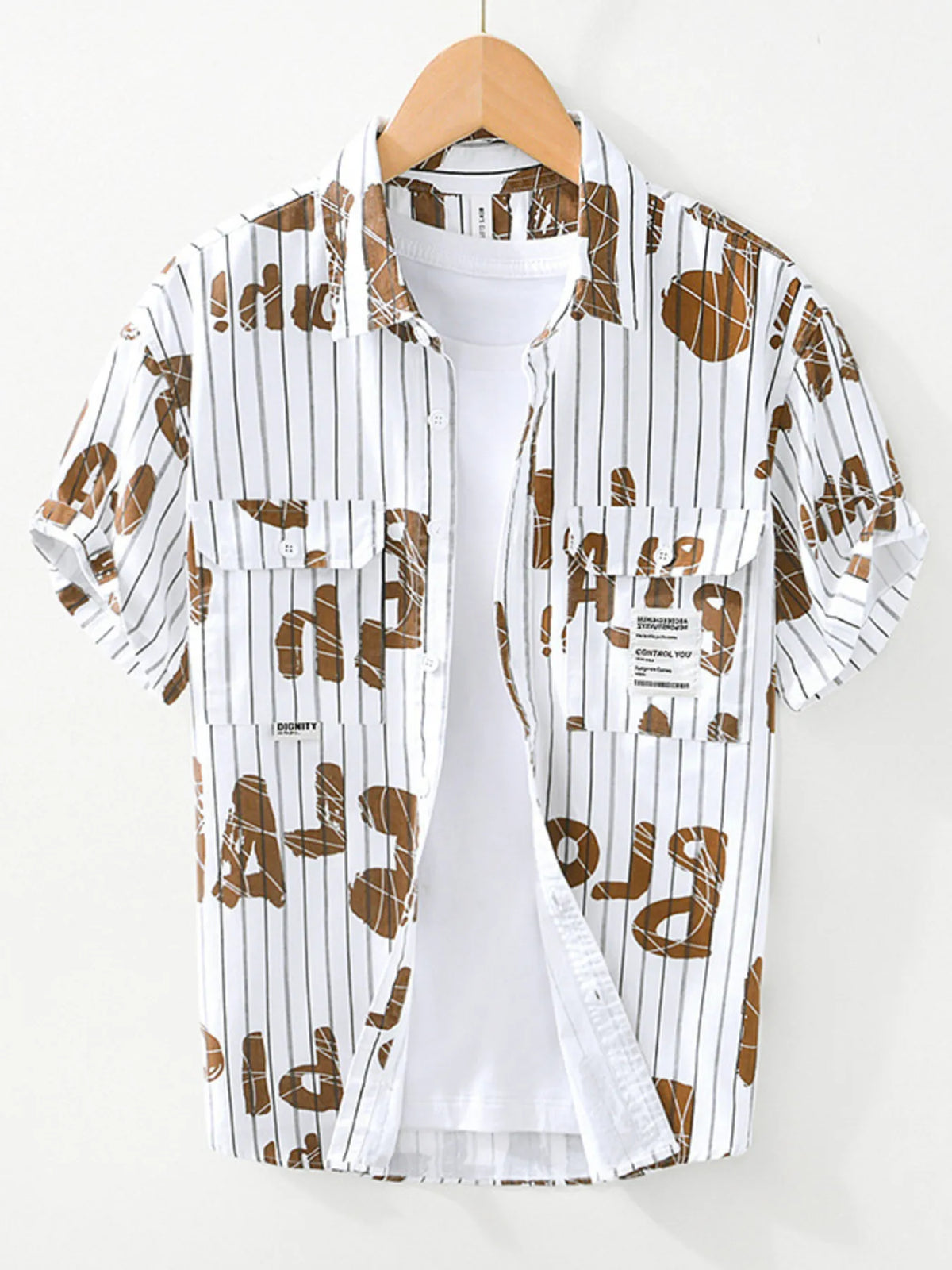 Men's Striped Button-Up Shirt | DCDesigns