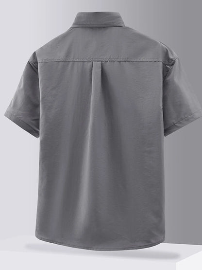 Men's Casual Short Sleeve Button-Down Shirt | DCDesigns