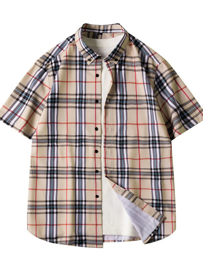 Men's Classic Plaid Short Sleeve Shirt | DCDesigns