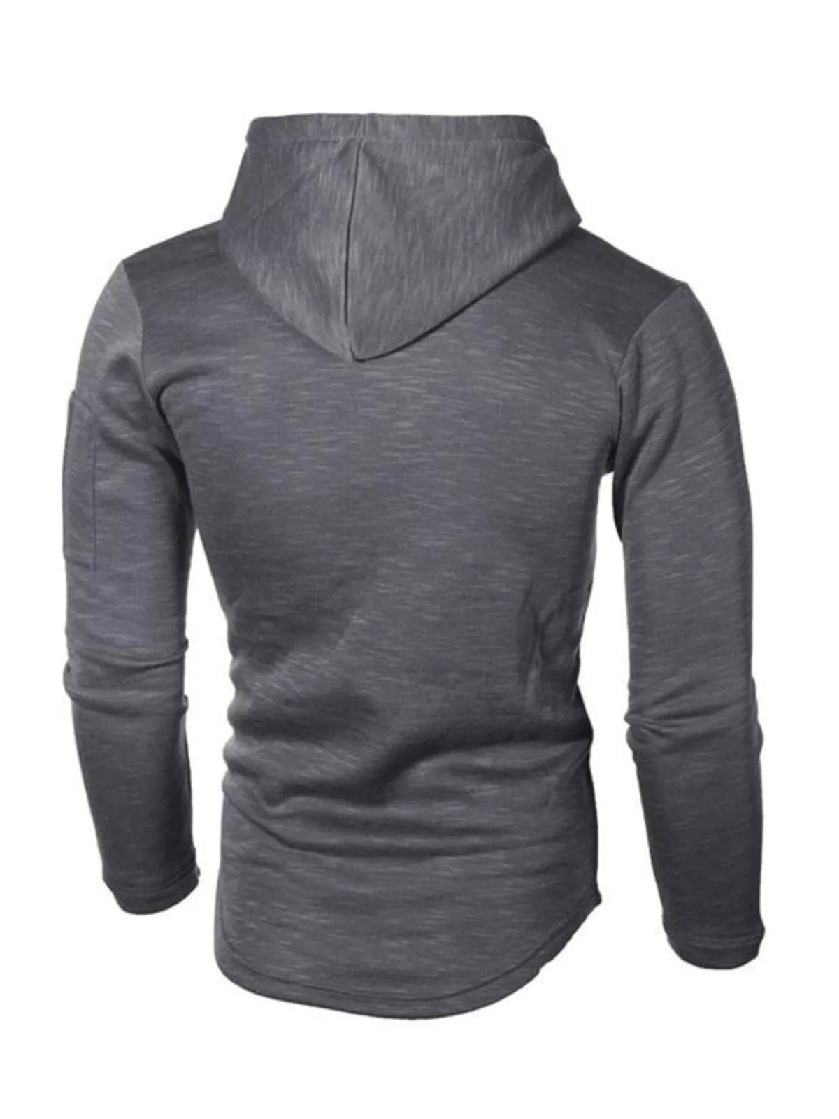 Men's Plus Size Casual Slim Fit Long Sleeve Hoodie - DCDesigns mens casual hoodie product view