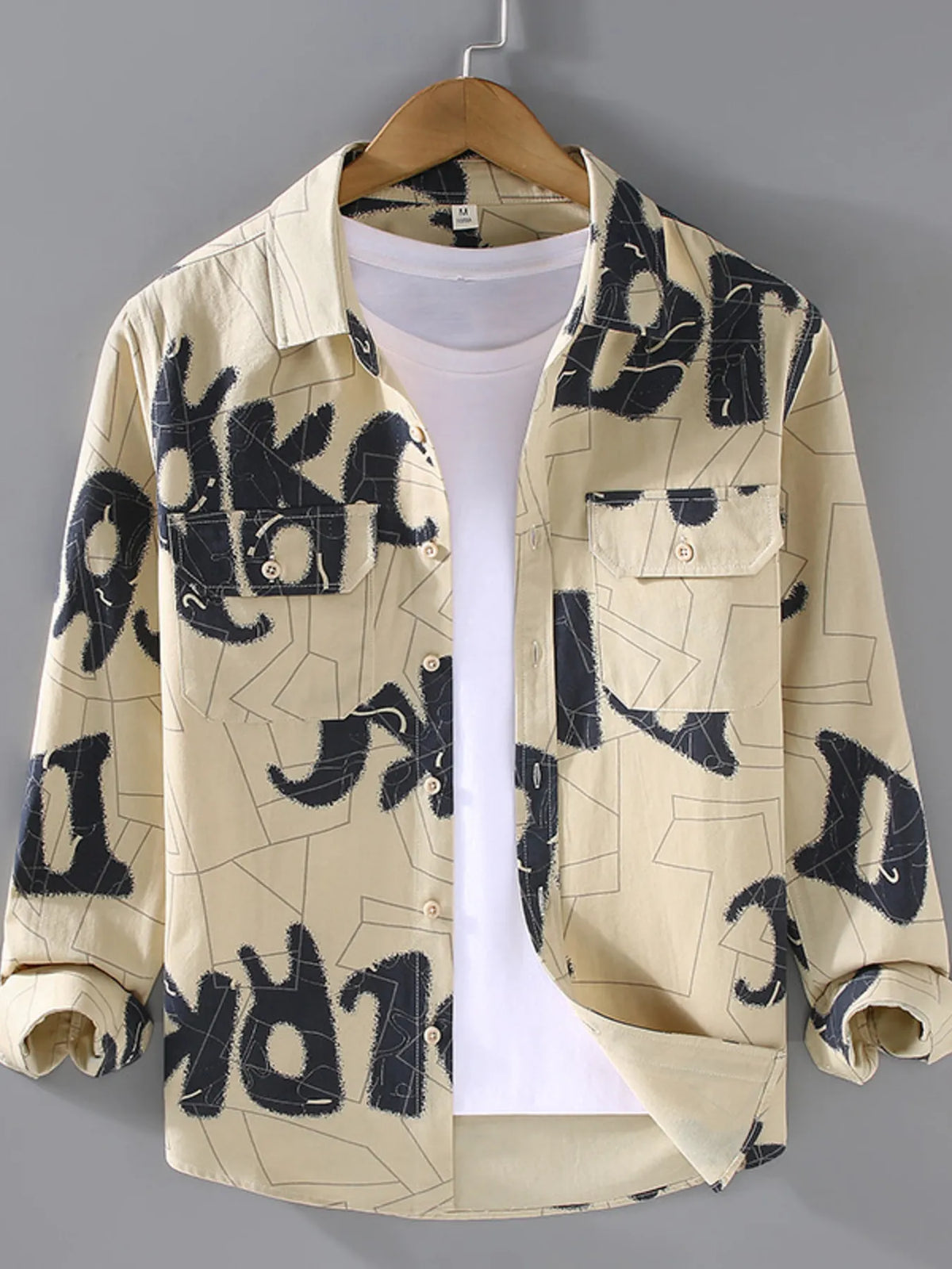 Men's Printed Button-Up Shirt | DCDesigns