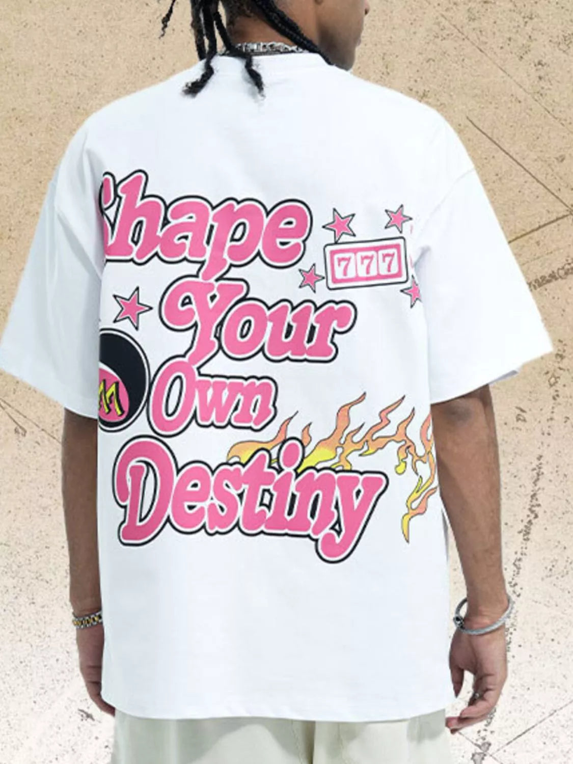 Men's oversized Men's Graphic Round Neck T-Shirt – men's bold Y2K streetwear graphic tee, product image 4