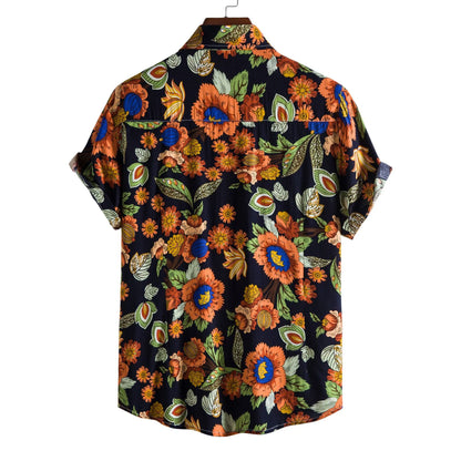 Men's Button Down Tropical Floral Shirt | DCDesigns
