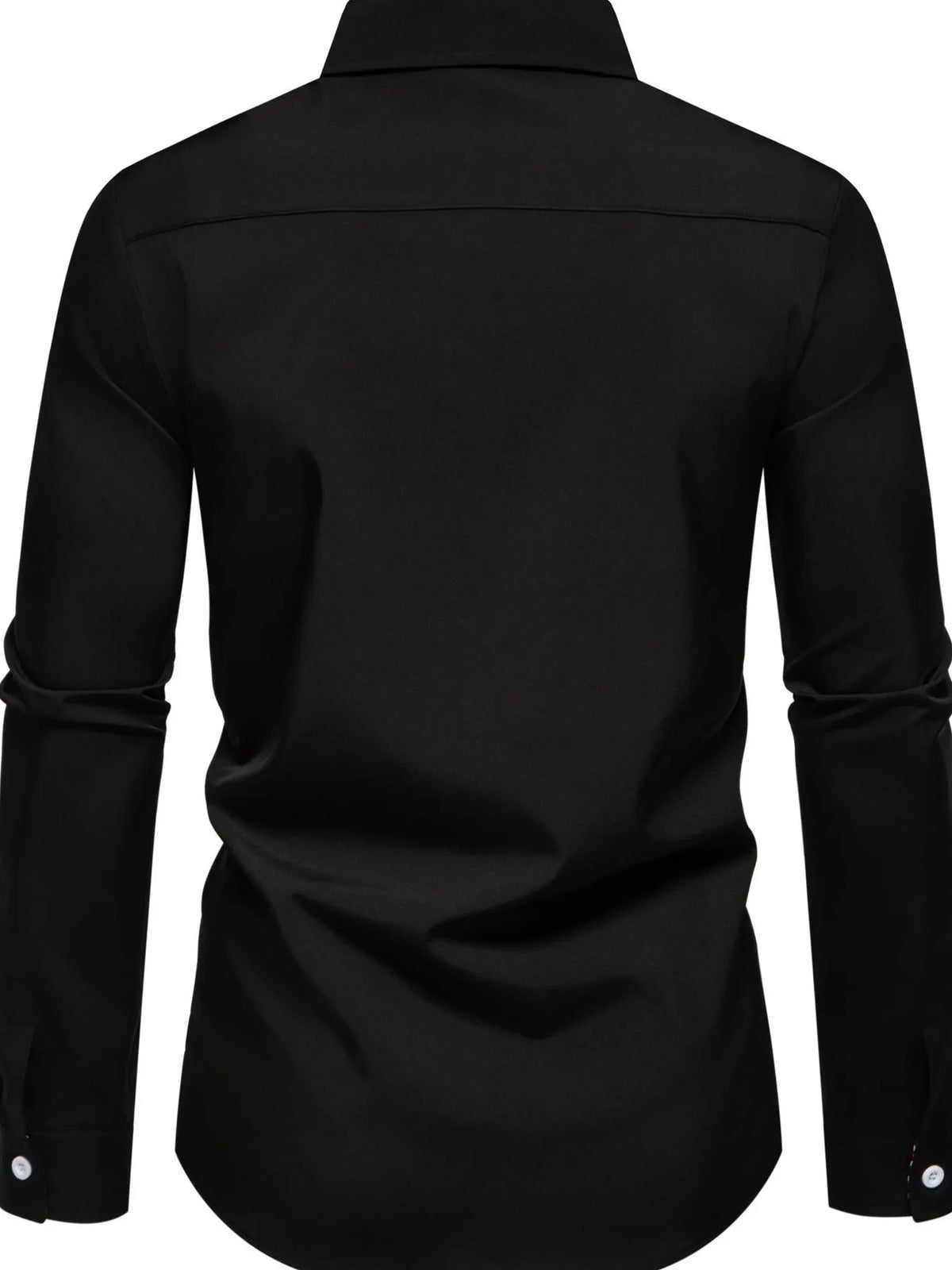 Men's Button-Down Shirt with Checkered Contrast Trim | DCDesigns