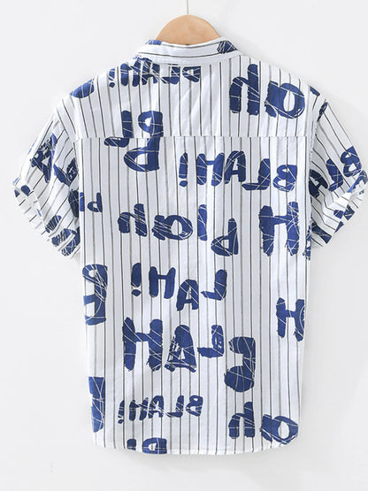 Men's Striped Button-Up Shirt | DCDesigns