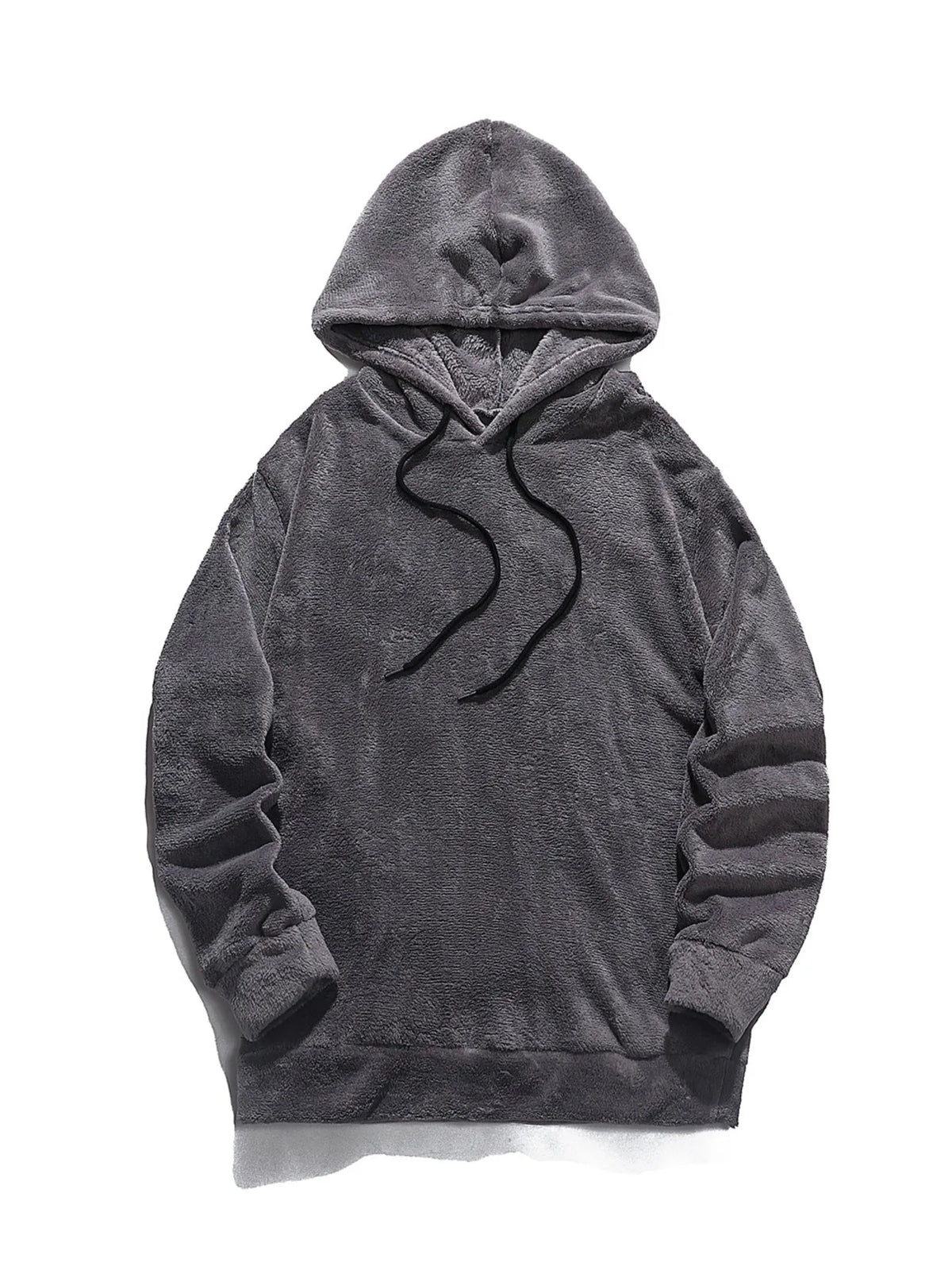 Men's Drawstring Long Sleeve Fleece Hoodie - DCDesigns mens casual hoodie product view