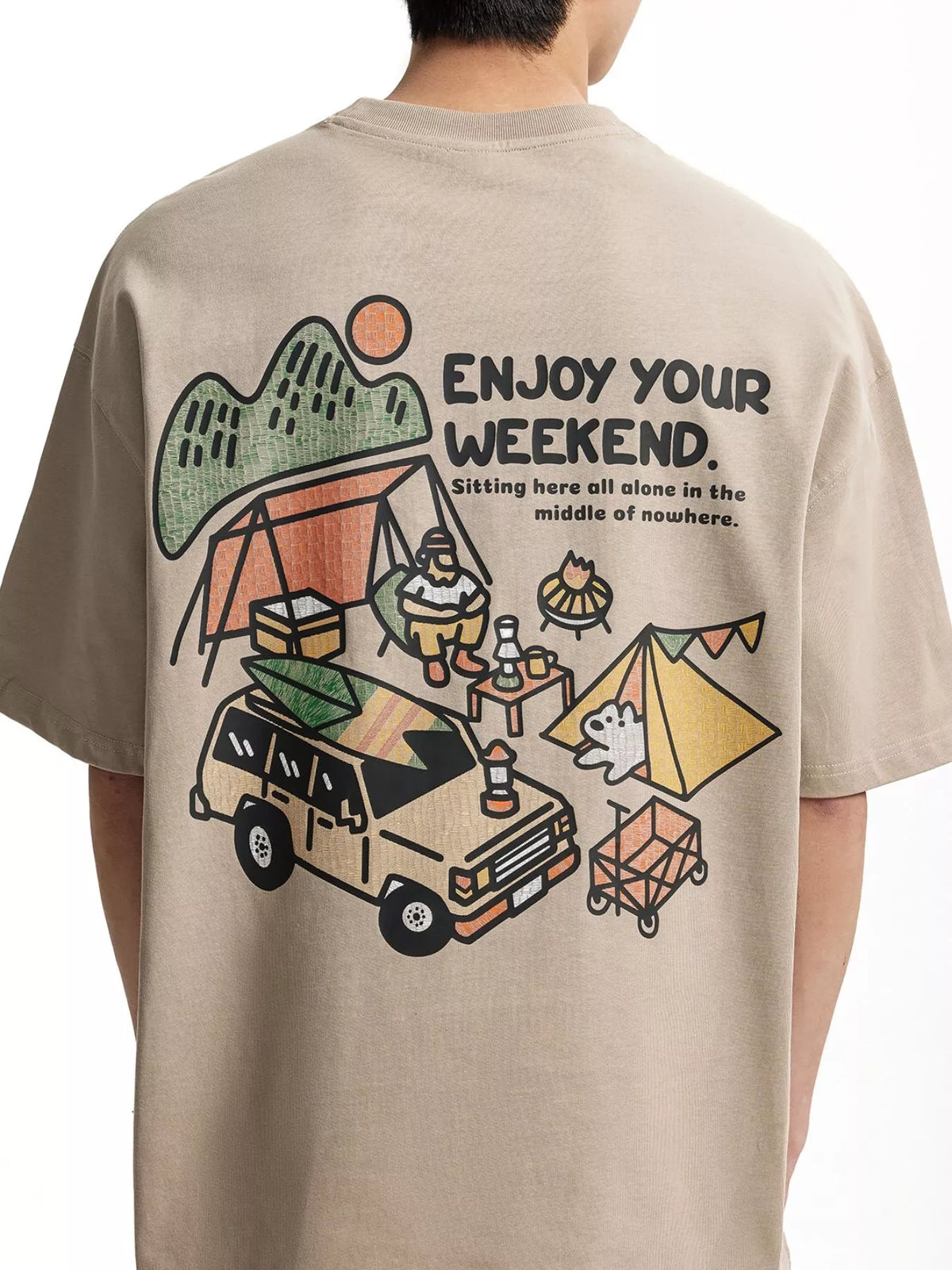 Men's oversized Men's Graphic Round Neck T-Shirt – men's bold Y2K streetwear graphic tee, product image 3