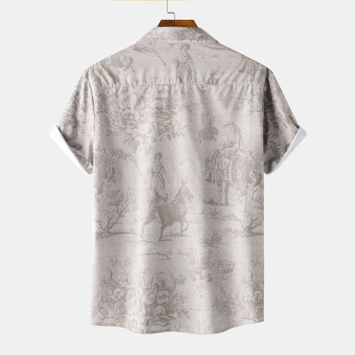 Men's Printed Button-Up Short Sleeve Shirt | DCDesigns