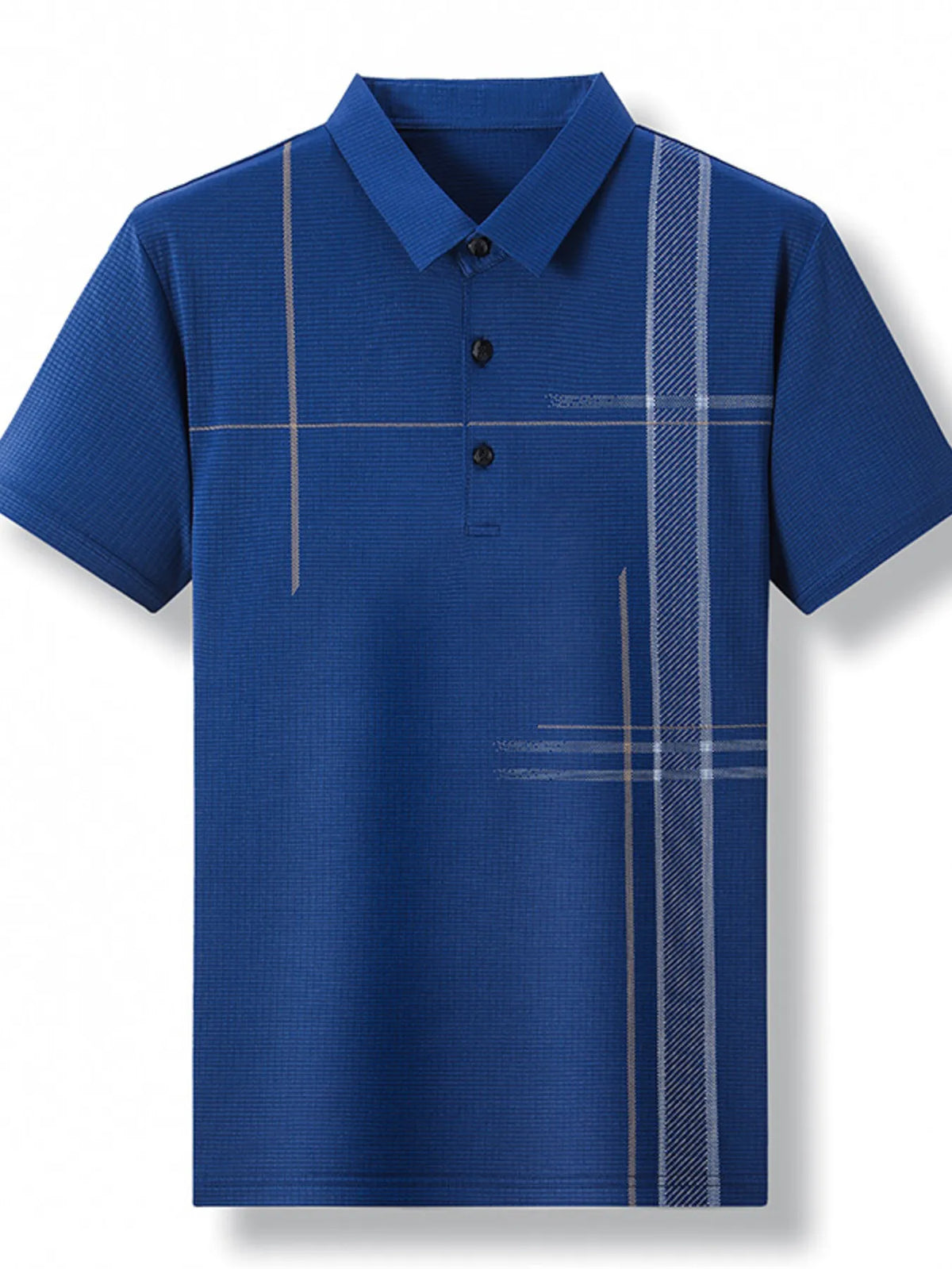 Men's Short Sleeve Business Casual Polo Shirt - Navy