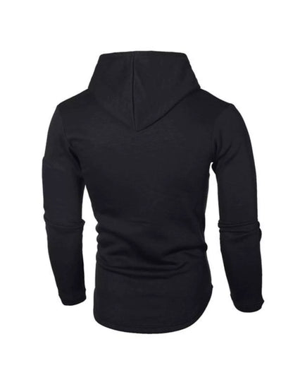 Men's Plus Size Casual Slim Fit Long Sleeve Hoodie - DCDesigns mens casual hoodie product view