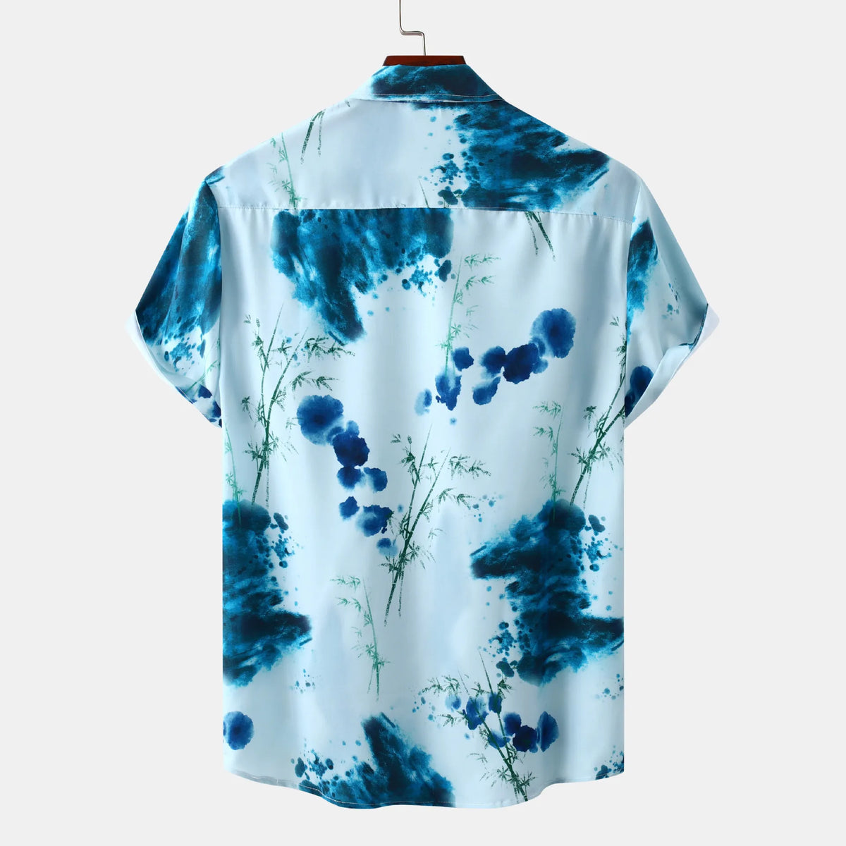 Men's Printed Button-Up Short Sleeve Shirt | DCDesigns