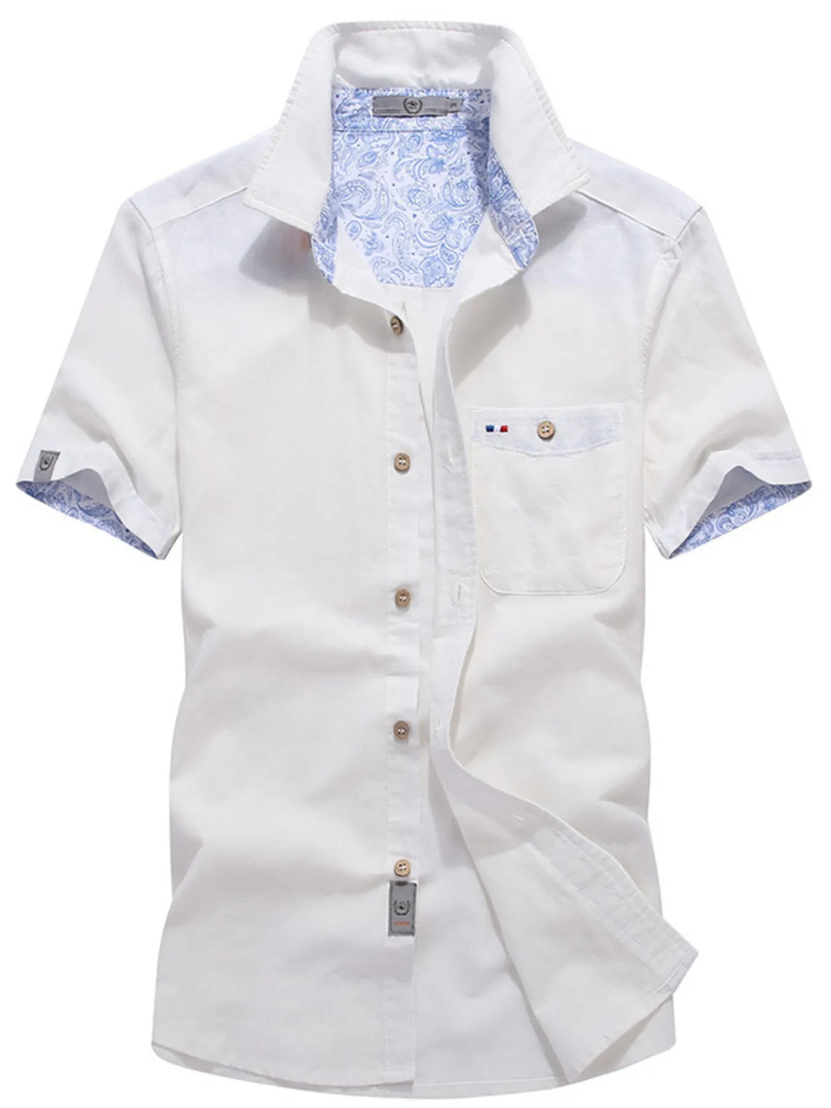 Men's Button-Up Short Sleeve Casual Shirt | DCDesigns