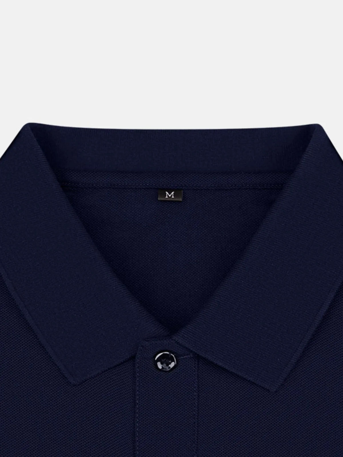 Men's Collared Neck Short Sleeve Polo Shirt - Navy