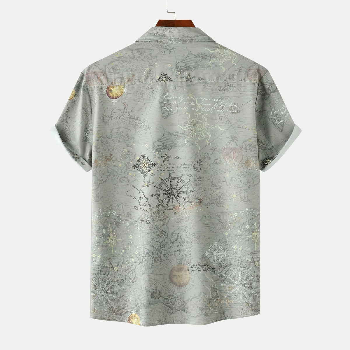 Men's Printed Button-Up Short Sleeve Shirt | DCDesigns