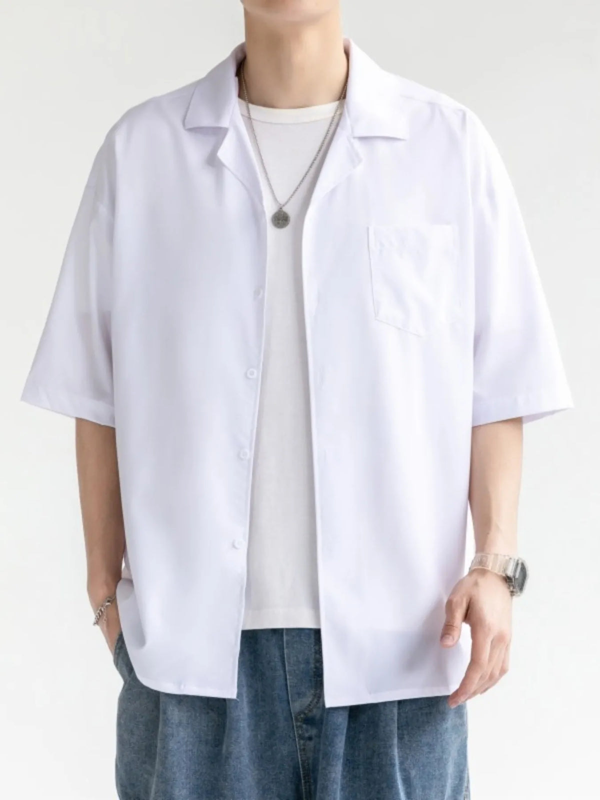 Men's Button-Up Half Sleeve Shirt | DCDesigns