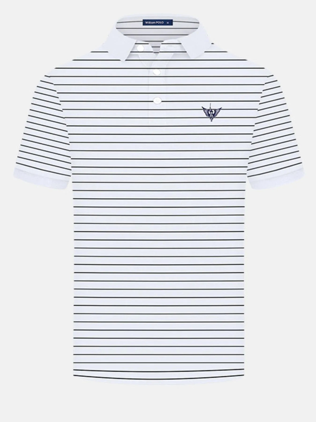Men's Striped Short Sleeve Polo Shirt - Khaki