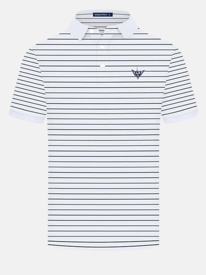Men's Striped Short Sleeve Polo Shirt - Khaki