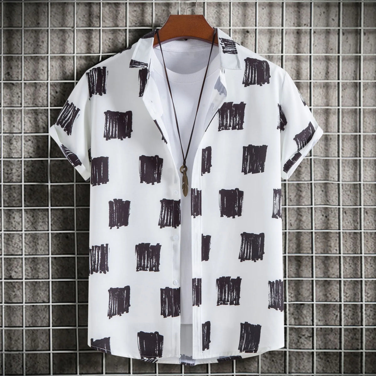Men's Casual Printed Short Sleeve Shirt | DCDesigns