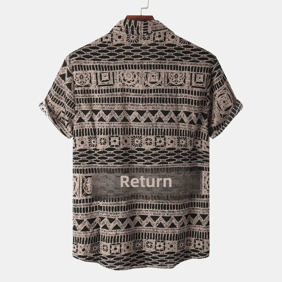 Men's Printed Button-Up Short Sleeve Shirt | DCDesigns
