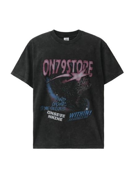 Men's Vintage Graphic Oversized T-Shirt – men's bold Y2K streetwear graphic tee, product image 4