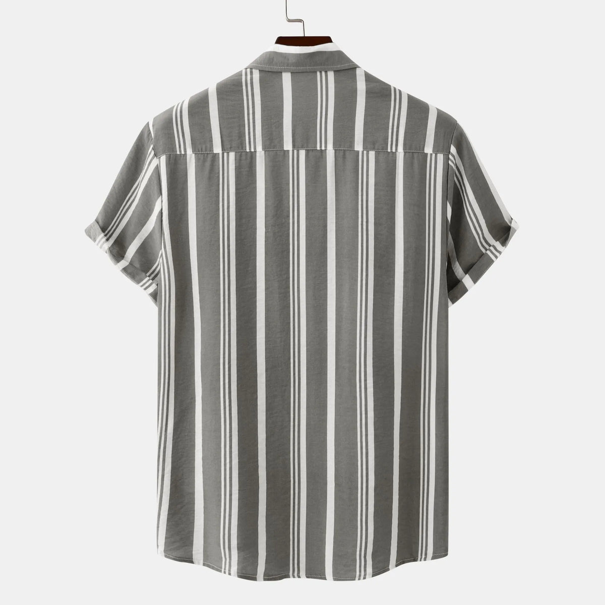 Men's Striped Short Sleeve Button-Down Shirt | DCDesigns