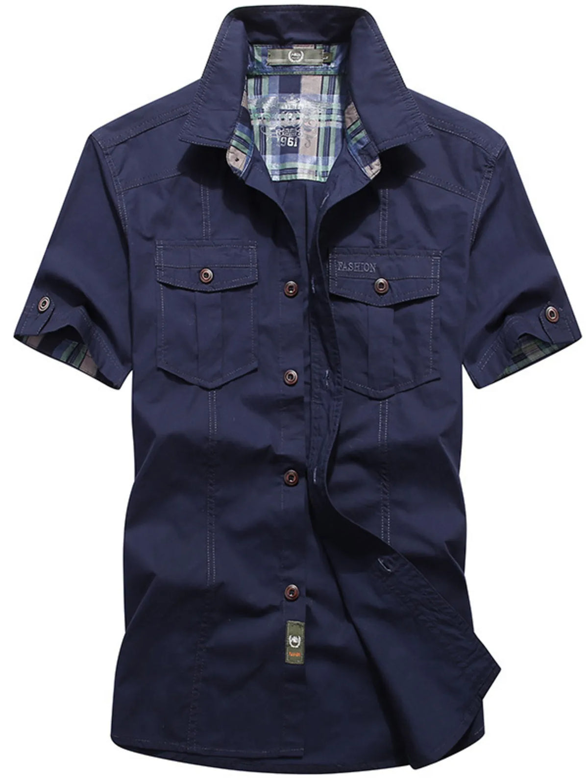 Men's Casual Short Sleeve Cargo Shirt | DCDesigns