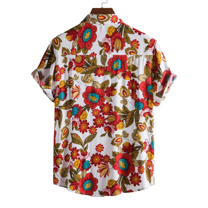 Men's Button Down Tropical Floral Shirt | DCDesigns
