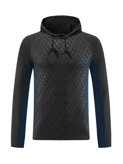 Men's Plus Size Raglan Sleeve Athletic Fit Hoodie - DCDesigns mens casual hoodie product view