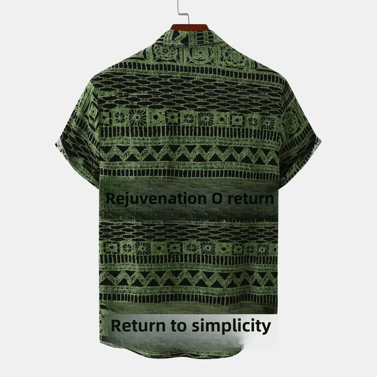 Men's Printed Button-Up Short Sleeve Shirt | DCDesigns