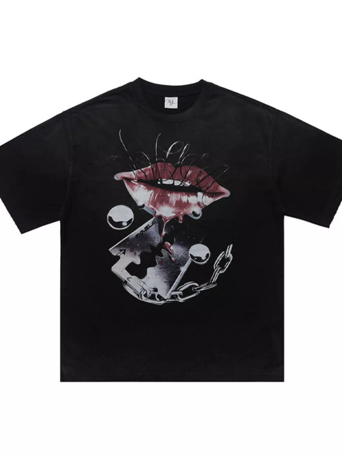 Men's oversized Men's Graphic Short Sleeve T-Shirt – men's bold Y2K streetwear graphic tee, product image 3